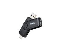 Lector de Tarjetas Externo TooQ TQR-3003B- USB 2.0 y USB Tipo-C