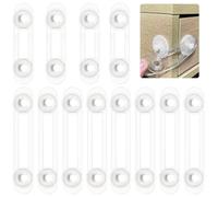 Lectorias 12 Pezzi Blocca Cassetti per Bambini, Chiusure Sicurezza Bambini, Blocca Porte per Bambini, Ganci Blocca Cassetti Bambini, Blocco di Sicurezza del Frigorifero per Bambini per Armadietto