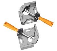 Lectorias 2 Pezzi morsetti angolari per legno, morsetto angolare a 90 gradi per saldatura, Manico Singolo regolabili falegnameria utensili, clamp, morsa, ganascia in Lega di Alluminio