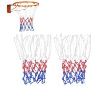 Lectorias 2 Pezzi rete canestro basket rimovibile, Ricambio rete canestro12 anelli, retina da basket in Poliestere tricolore, dimensioni standard Rete di Pallacanestro, per sport all'aperto e chiuso