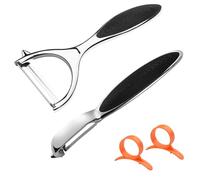 Lectorias 2 Pz Pelapatate Professionale, Pela Patate e Verdure, Sbuccia Patate, Pela Carote, Peeler Cucina, Peladores a Y con Manico Antiscivolo, Pelaverdure Adatto per Campeggi in Famiglia e Picnic