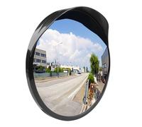 Lectorias Ø30cm Specchio Stradale Convesso, Traffic Mirror, Specchi Sicurezza per il Traffico, Specchietto Parabolico, Specchietti Grandangolare Regolabile, Strada e Garage per Interni Esterni, nero