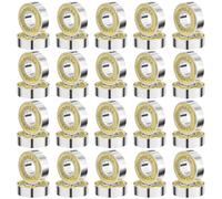 Lectorias 40 Pezzi Cuscinetti a Sfera 608zz, Cuscinetto a Sfere Miniature Groove, Doppia Schermati, per Pattini Rollerblade Skateboard, Ruota Monopattino Elettrico, Betoniera Elettrica (8x22x7) mm