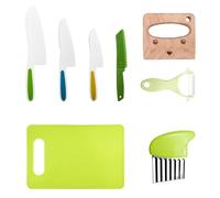 Lectorias Coltello Bambini, 8 Pezzi Set di Coltelli per Bambini, Set Coltelli Bambini 2 Anni, Set di Coltelli da Cucina per Bambini, per Tagliare e Cucinare Frutta o Verdura per Piccoli