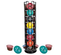 Lectorias Porta Capsule Caffe, Porta Cialde per 32 Capsule, Portacapsule in Metallo per Macchine di Caffè, Porta Caffè per Dolce Gusto, con Base Girevole di 360°, Robusto, Durevole e Facile da Pulire