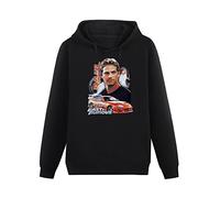 Lectoure Pure Men RIP Paul Walker Hoodie Black Unisexen's Graphic Sweatshirt Black 3XL
