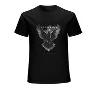 Lectoure Pure Men's 12-Designs-Harajuku-Streetwear-Insomnium-Rock-T-Shirt-3D-Fitness-100-Cotton-Heavy-Metal-Print Black XL