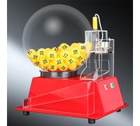 Lectric Macchina per l'estrazione automatica della lotteria, Macchina automatica per l'estrazione della lotteria, Selettore del numero della palla con palline da 60 pezzi,per feste, giochi,Red