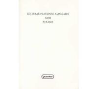 Lecturae plautinae sarsinates. Vol. 18: Stichus.
