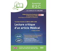 Lecture critique d'un article medical: Les annales en QRM de 2009 à 2024