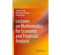 Lectures on Mathematics for Economic and Financial Analysis