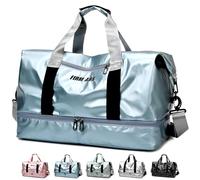 LEcylankEr Borsone Palestra Donna con Scomparto per Scarpe Borsone da Viaggio Impermeabile per Donna Borsa Palestra Grande Elegante con Scomparto Umido (Blu)