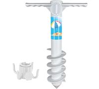 LEcylankEr Porta Ombrellone da Spiaggia con Maniglia, Picchetto per Ombrellone a Spirale, Punta per Ombrellone Spiaggia per Spiaggia/Sabbia/Prato/Terreno, 25-37 mm