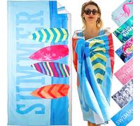 LEcylankEr Telo Mare Grande 180 * 90 cm, Microfibra, Antisabbia, Asciugamano per sedie da Spiaggia/Piscina (summer-skateboard)