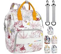 LEcylankEr Zaino Mamma Multifunzione Neonato Grande Capacità Borsa per Pannolini in Tessuto Oxford con Tasche Isolanti Zaino Fasciatoio per Cambio (Rosso)