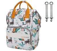 LEcylankEr Zaino Mamma Multifunzione Neonato Grande Capacità - Borsa per Pannolini in Tessuto Oxford con Tasche Isolanti - Zaino Fasciatoio per Cambio (4)