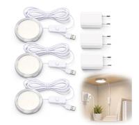 LED 001 per Bambu Lab Makerworld Kit di lampadine con alimentazione USB 5V e luce calda 3000K,confezione con 3 lampade + caricatore USB
