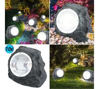 LED 10er Set Luci da Giardino via Lustro Lampade Solari Decorazione