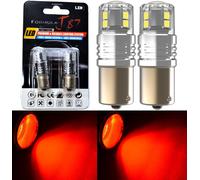 LED 15W 1156 Rosso Due Lampadine DRL Diurna Luce Ricambio Lampada Per Show Color