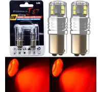 LED 15W P21/5W Rosso Due Lampadine Luce Stop Freno Coda Parco Ricambio Upgrade