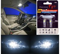 LED 3030 Luce Bianco 5000K 168 Due Lampadine Targa Ricambio Per Jdm