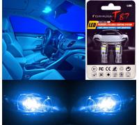 LED 3030 Luce Blu 10000K 168 Due Lampadine Interno Mappa Ricambio Azione Upgrade
