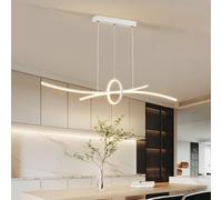 LED 36W Lampada a Sospensione Moderna Tavolo da Pranzo Lampada a Sospensione Dimmerabile Plafoniera con Telecomando Lampadario Sospensione Regolabile in Altezza Alluminio Acrilico per Soggiorno Sala