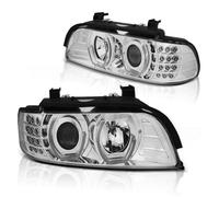 LED 3D Angel Eyes Faro Combinato Tuning Tec Per BMW 5er E39 95-03 Cromato