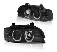 LED 3D Angel Eyes Set Fari Combinati Tuning Tec Per BMW 5er E39 95-03 Nero