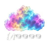 LED 3D Cloud - Set Di Lampade USB 3D Thundercloud, Luce Decorativa Ambientale Dinamica Per Soffitto | Kit Di Fulmini Con Effetti Multicolori Con Sincronizzazione Musicale Per Decorazioni Domestic