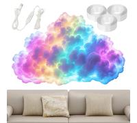 LED 3D Cloud - Set Di Lampade USB 3D Thundercloud, Luce Decorativa Ambientale Dinamica Per Soffitto | Kit Di Fulmini Con Effetti Multicolori Con Sincronizzazione Musicale Per Decorazioni Domestic
