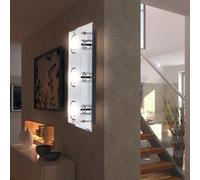 LED 3x 4 Watt Vetro Parete Illuminazione Specchio Lxlxp 43x16x9 CM Soggiorno