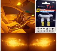 LED 5050 Luce Arancione Ambra 194 Due Lampadina Targa Piastra Sostituire Lampada