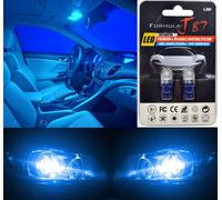 LED 5050 Luce Blu 168 10000K Due Lampadine Targa Ricambio Posteriore SMD Jdm