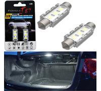 LED 5W Canbus 43-44MM Bianco 5000K Due Lampadina Tronco Cargo Ricambio Plug Play