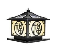 LED a LED solare Impossibile esterno Post Light for Garden Lighting Paesaggio cinese Villa Courtyard Cortyard Cap lampada con sede per pilastro del gate parete Design lanterna per il percorso di