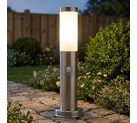 LED Acciaio Inox Design Esterno Piedistallo Luci Movimento Supporto Lampada