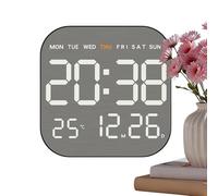 LED Alarm Clock, Multifunctional Digital Display, 7x4inch Bedside Table Clock with Snooze, ABS Material Construction, Home Digital Alarm Clocks with Stylish Design, Bedroom Accessory for Office Dorm