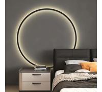LED Applique da Parete Interno con Spina USB 100cm Oro Minimalista Cerchio Lampada da Muro per Soggiorno Dimmerabile Anello Luce Parete Illuminazione Indiretta, per Ufficio, Camera da Letto