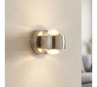 LED Applique Murale Globo Up Down 10 cm Nickel Vetro Metallo