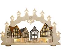 LED Arco Luci 15 Fiamme " Città Vecchia ",Motivo Unilaterale 66,0 x 41,0 X 6,0