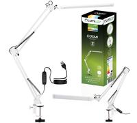 LED-Armeleuchte Cosmi Tischleuchte 8W CCT USB dimmbar weiß mit Griff Lumiled