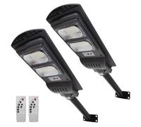 LED ATOMANT 2x Lampione LED Solare 100W Bianco Freddo IP65 Sensore e Palo