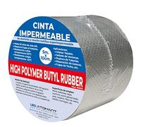 LED ATOMANT 5m x 10cm Nastro impermeabile in gomma butilica e alluminio extra forte, design a diamante, nastro multiuso, riparazione di crepe, perdite di tetto, rottura dei tubi