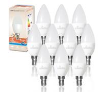 LED ATOMANT Confezione da 10 Lampadina LED E14 Candela C37 9W, Colore Bianco Neutro, 950 Lumen, Attacco sottile, Equivalente a quello tradizionale da 80W