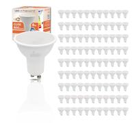 LED ATOMANT Confezione da 100 Lampadine LED GU10 8W, Colore Bianco Caldo (3000K), 800 Lumen, Equivalente a 80W Tradizionale
