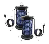 LED ATOMANT Confezione da 2 Lampada antizanzare 3W, luce UVA, copertura di 16m², Sicura per bambini, Appendibile, con vassoio estraibile, Elimina gli insetti all’interno e all’esterno