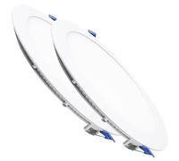 LED ATOMANT Confezione da 2 Pannello LED Downlight da Incasso Rotondo Piato 220mm 20W, CCT (Selettore di Colore Bianco Caldo, Neutro e Freddo), Taglio 200mm, 1800 Lumen, Driver incluso