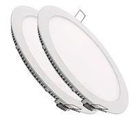 LED ATOMANT Confezione da 2 Pannello LED Downlight da Incasso Rotondo Piato 300mm, 24W, Colore Bianco Freddo (6500K), 2200 Lumen, Taglio 280mm, Driver incluso