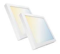 LED ATOMANT Confezione da 2 Plafoniera LED da Soffito Quadrata 300mm 24W, CCT (Selettore di Colore Bianco, Caldo, Neutro e Freddo), 2200 Lumen, Driver incluso